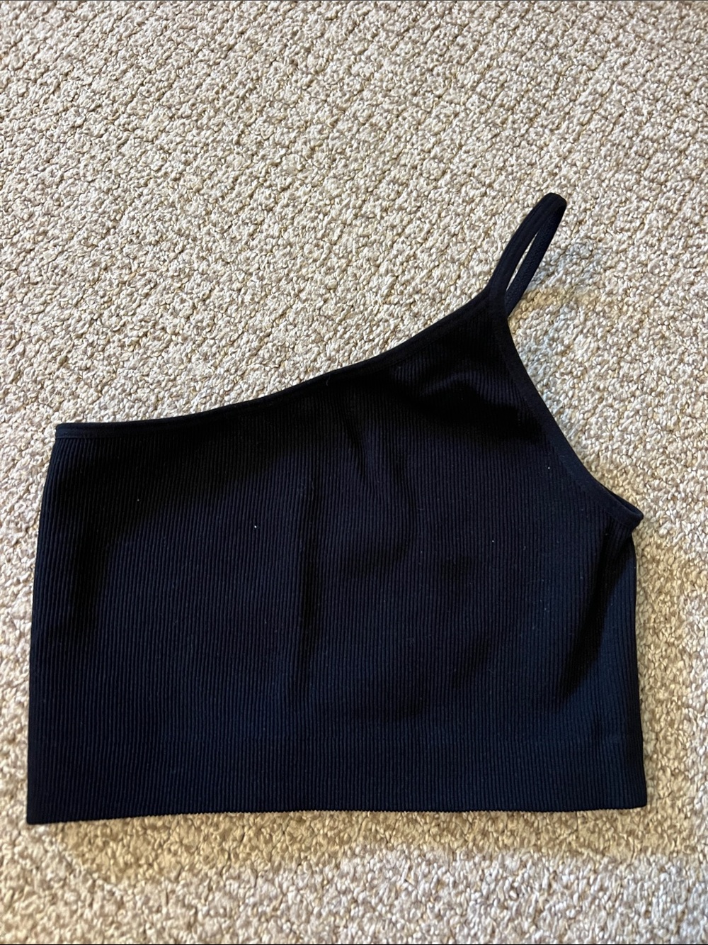 Ribbed one shoudler bralette/crop top